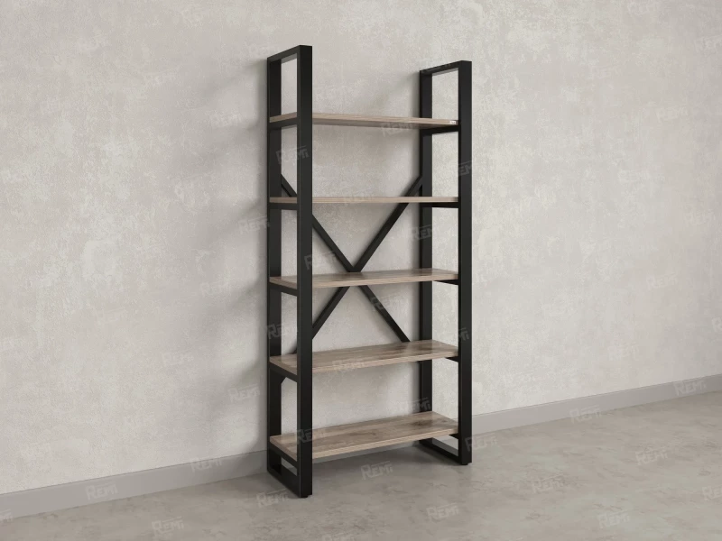 Стеллаж, 5 уровней 900x370x1920 RM130-90x37 Дуб Маувелла/Черный