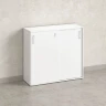 Шкаф-купе низкий, 3 полки, на регулируемых опорах 1200x420x1100 RM129-120x42 Белый/Белый