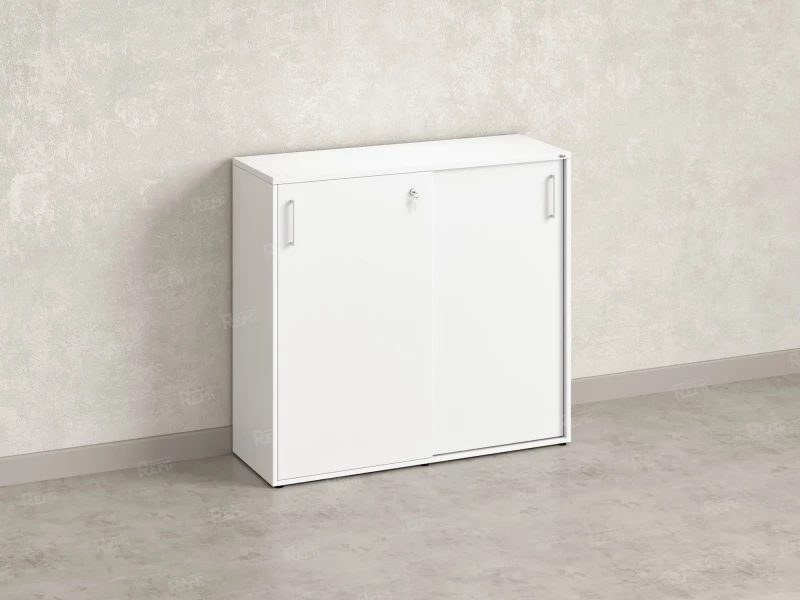 Шкаф-купе низкий, 3 полки, на регулируемых опорах 1200x420x1100 RM129-120x42 Белый/Белый
