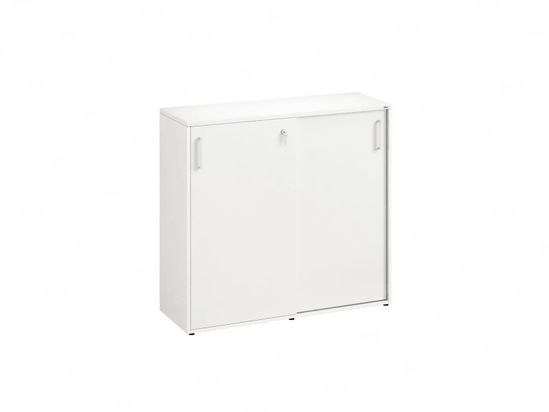 Шкаф-купе низкий, 3 полки, на регулируемых опорах 1200x420x1100 RM129-120x42 Белый/Белый