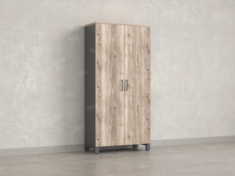 Шкаф распашной, 5 уровней 900x420x1900 RM152-90x41 Дуб Маувелла/Серый
