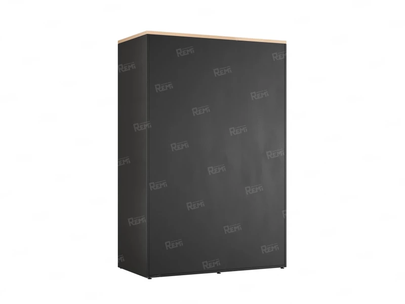 Шкаф-купе, регулируемые опоры, штанга, 1 полка 1200x600x1800 RM164-90x60 Вяз Швейцарский светлый/Черный