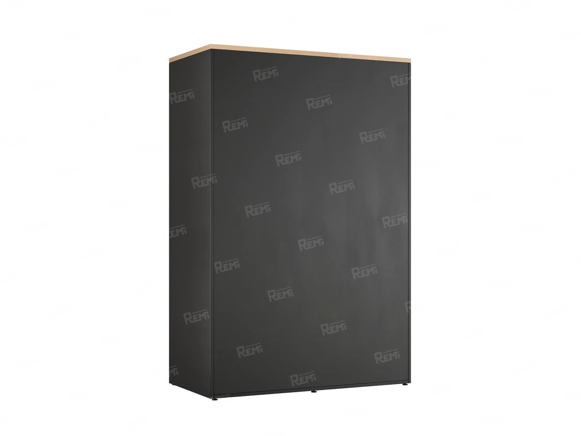 Шкаф-купе, регулируемые опоры, штанга, 1 полка 1200x600x1800 RM164-90x60 Вяз Швейцарский светлый/Черный