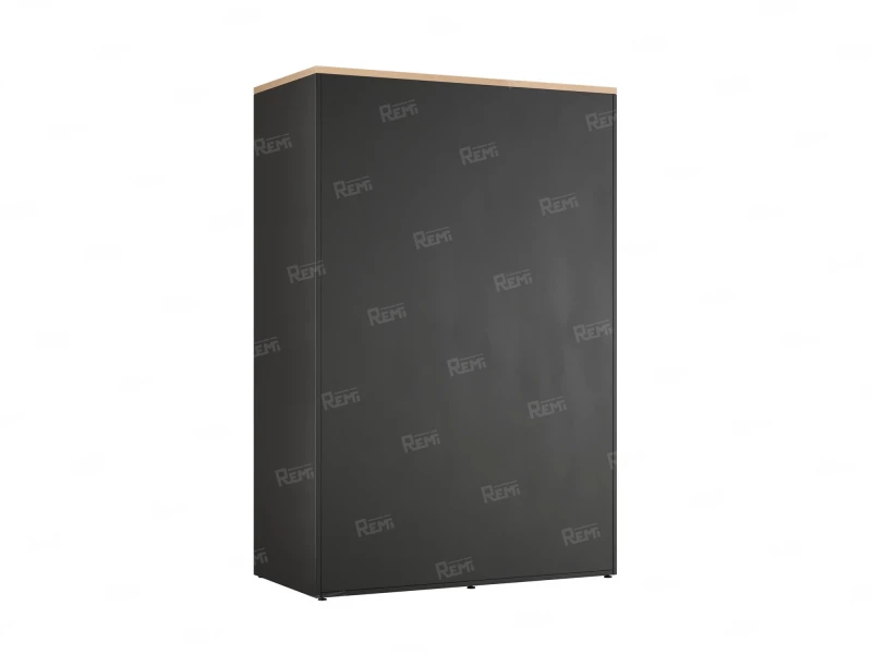 Шкаф-купе, регулируемые опоры, штанга, 1 полка 1200x600x1800 RM164-90x60 Вяз Швейцарский светлый/Черный