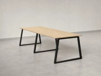 Cтол для переговоров, на A-обазном каркасе 2200x1450x750 RM083-220x145 Вяз Швейцарский светлый/Черный