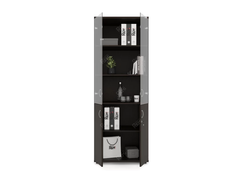 Шкаф комбинированный RLG039 700х550х1830 Венге, Серия ЛАЙТ | LIGHT