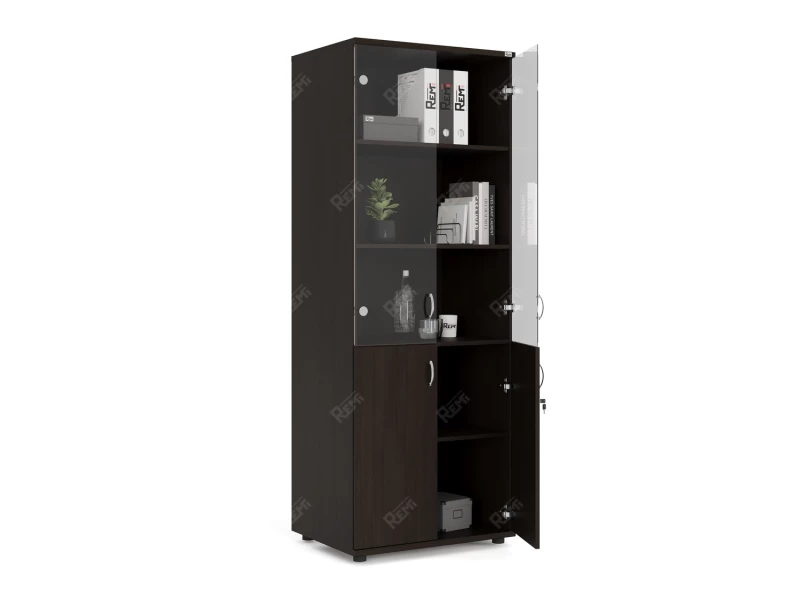 Шкаф комбинированный RLG039 700х550х1830 Венге, Серия ЛАЙТ | LIGHT