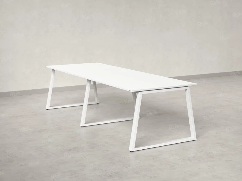 Cтол для переговоров, на A-обазном каркасе 2600x1400x750 RM083-260x140 Белый/Белый