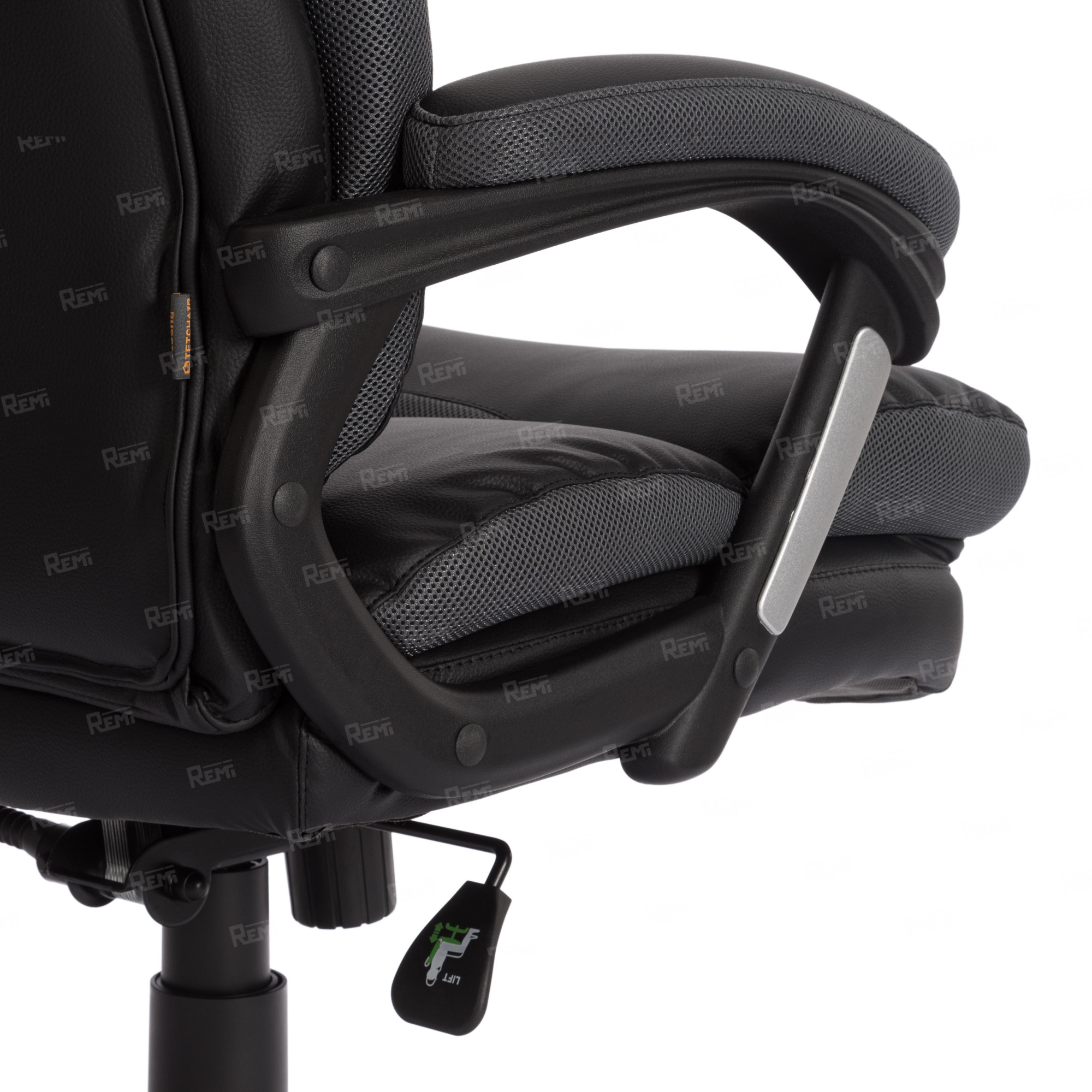 Кресло DUKE Черный/Черный, Экокожа (арт. 12904)