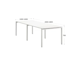 Cтол для переговоров, на П-образном каркасе 2500x1600x750 RM080-250x160 Белый/Белый