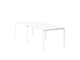 Cтол для переговоров, на П-образном каркасе 2500x1600x750 RM080-250x160 Белый/Белый