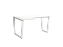 Стол угловой, U-опора, левый 1600x900/1200x750, RM051-16x9-12 Белый/Белый