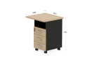 BRL RB092-45х58R Тумба приставная правая 650х580х740 Акация/Черный