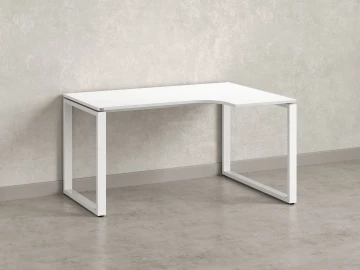 Стол угловой, О-опора, правый 1800x900/1200x750, RM054-18x9-12 Белый/Белый