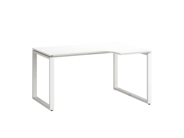 Стол угловой, О-опора, правый 1800x900/1200x750, RM054-18x9-12 Белый/Белый
