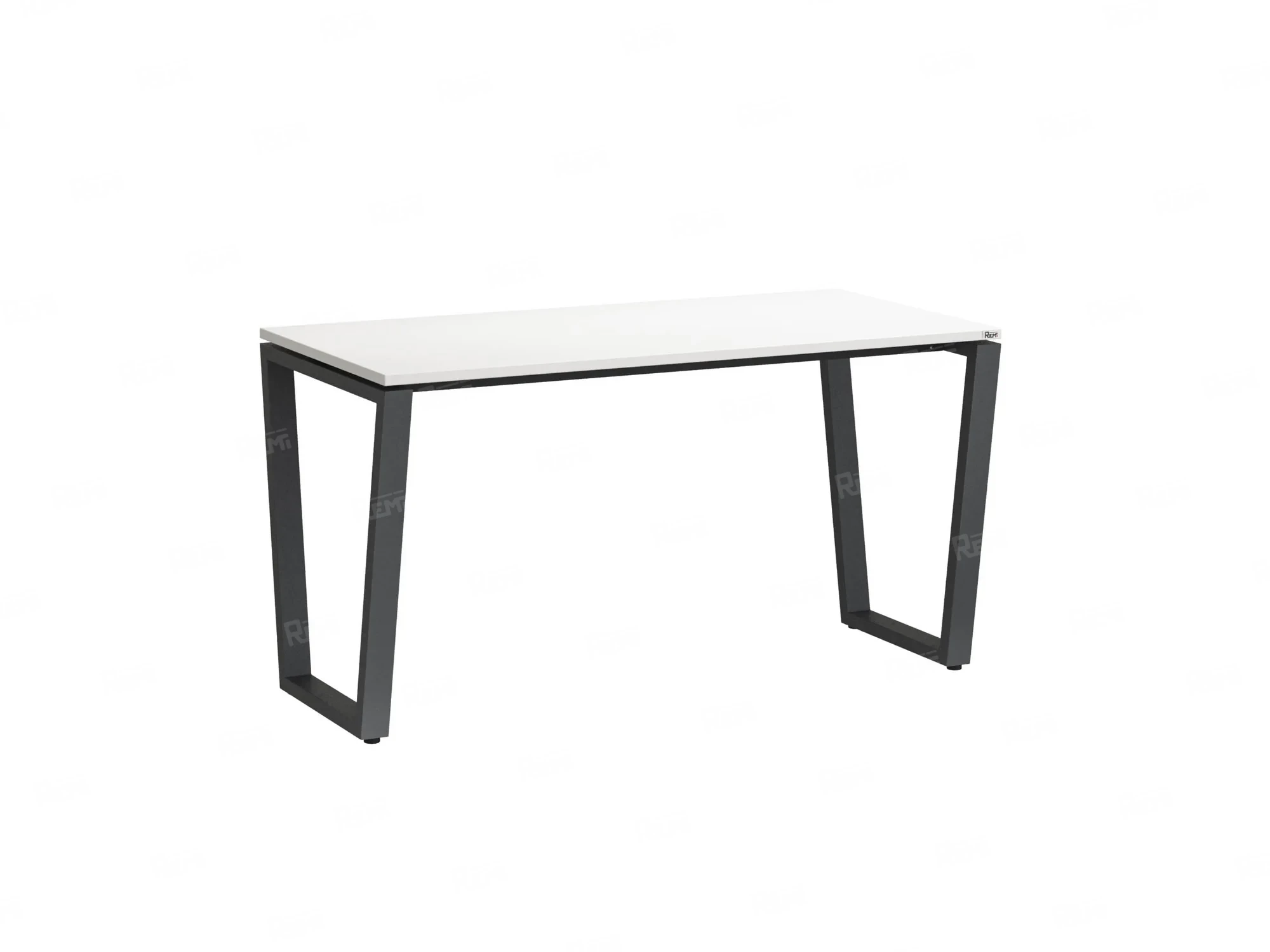 Стол прямой на U-образных опорах 1400x600x750 RM003-14x6 Белый/Серый