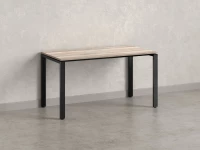 Стол прямой на П-образных опорах 1600x600x750 RM001-16x6 Дуб Маувелла/Черный