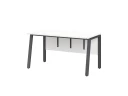 Стол прямой, Л-опора, экран ЛДСП,парящая стол-ца 1000x700x750 RM009-10x7 Белый/Серый