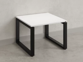 Журнальный стол с полкой 800x700x550 RM182-8x7 Белый/Черный