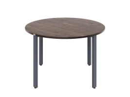 Круглый стол на П-образных опорах 1500x1500x750 RM186-15x15 Дуб Апрельский шоколад/Серый