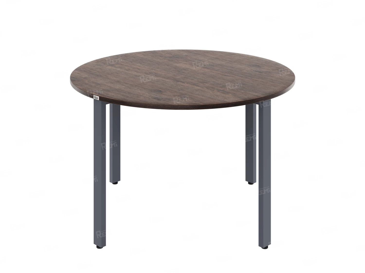 Круглый стол на П-образных опорах 1500x1500x750 RM186-15x15 Дуб Апрельский шоколад/Серый