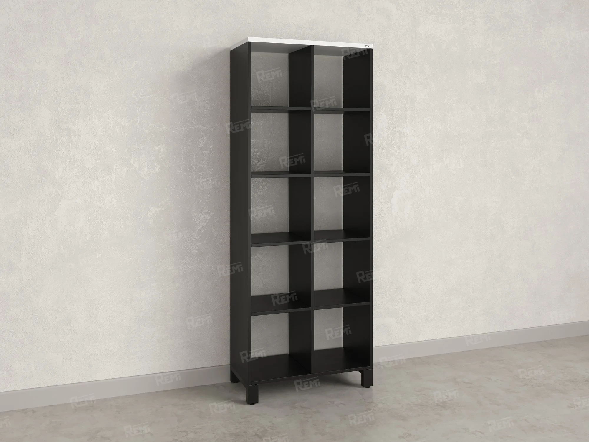 Стеллаж, 10 ячеек 750х370х1980 RM142-75x37 Белый/Черный