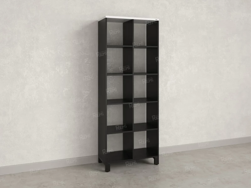 Стеллаж, 10 ячеек 750х370х1980 RM142-75x37 Белый/Черный