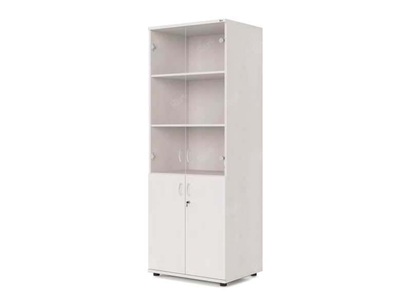 Шкаф комбинированный RLG039 700х550х1830 Дуб Молочный, Серия ЛАЙТ | LIGHT