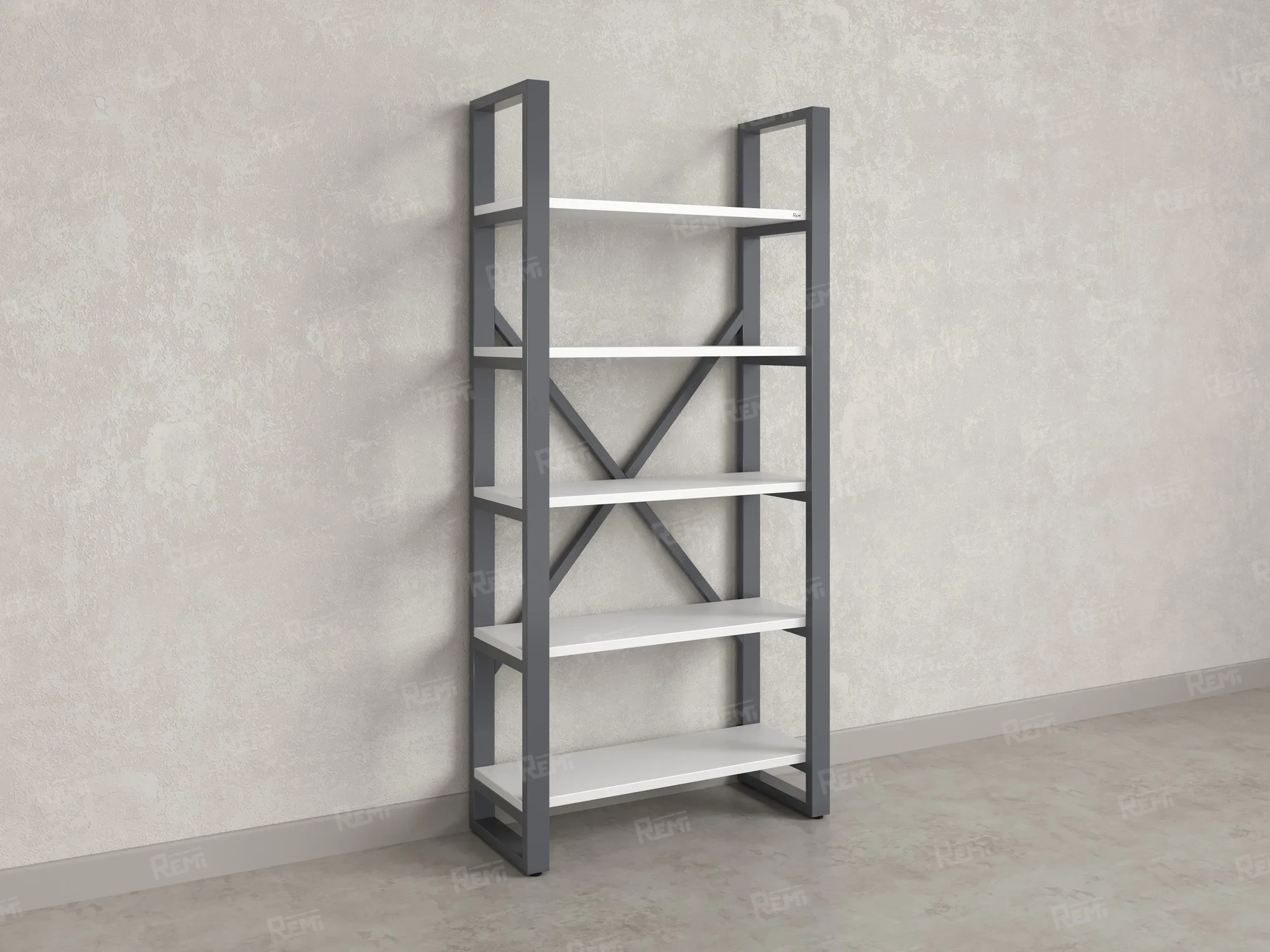 Стеллаж, 5 уровней 900x370x1920 RM130-90x37 Серый/Серый