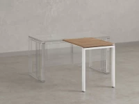 Брифинг прямой, с парящей столешнецей, на П-образном каркасе 900x700x750 RM070-9x7 Юстус/Белый