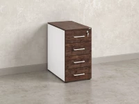 Тумба приставная, 4 ящика 400x700x750 RM121-40x70 Дуб Апрельский шоколад/Белый
