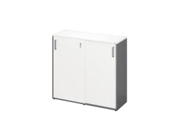 Шкаф-купе низкий, 3 полки, на регулируемых опорах 1200x420x1100 RM129-120x42 Белый/Серый