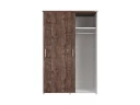 Шкаф-купе, регулируемые опоры, штанга, 1 полка 1200x600x1800 RM164-90x60 Дуб Апрельский шоколад/Белый