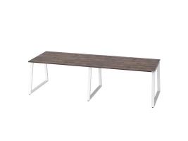 Cтол для переговоров, на A-обазном каркасе 2200x1450x750 RM083-220x145 Дуб Апрельский шоколад/Белый