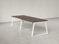 Cтол для переговоров, на A-обазном каркасе 2500x1400x750 RM083-250x140 Дуб Апрельский шоколад/Белый