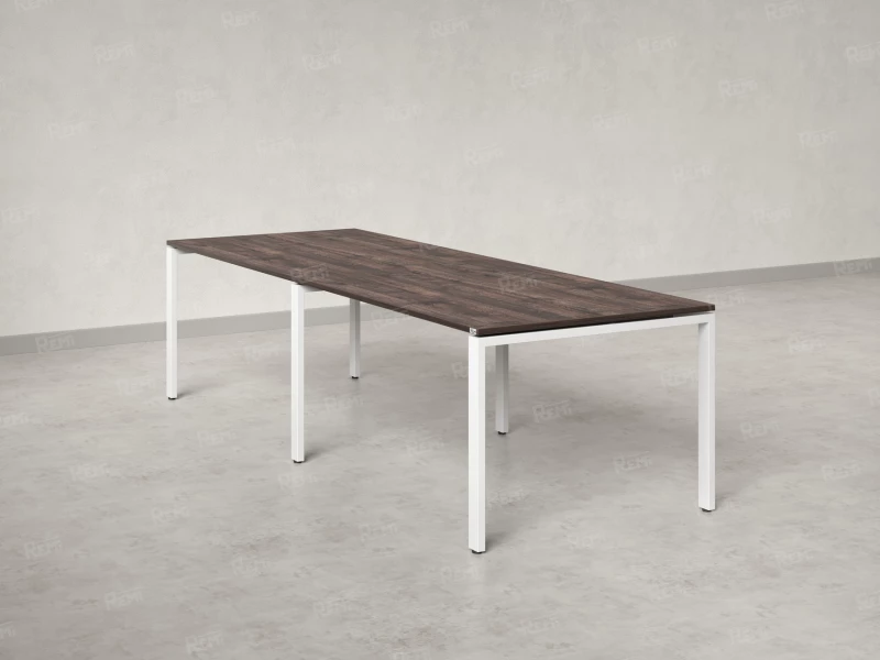 Cтол для переговоров, на П-образном каркасе 2100x1650x750 RM080-210x165 Дуб Апрельский шоколад/Белый