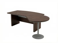 BRL RB069-235x150R Стол руководителя с брифингом правый 2350х1500х760 Венге/Серый вулканический