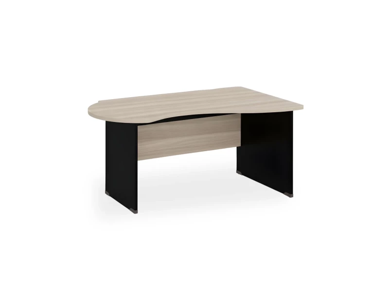 BRL RB004-160х100R Стол асимметричный правый 1600х1000х740 Шорвуд/Черный