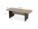 BRL RB009-230х100 Конференц-стол симметричный 2300х1000х740 Шорвуд/Черный