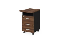 BRL RB085-53х60R Тумба приставная правая 530х600х740 Орех Вармия/Черный