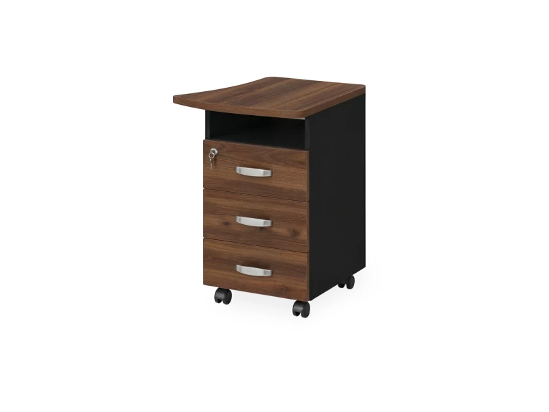 BRL RB085-53х60R Тумба приставная правая 530х600х740 Орех Вармия/Черный