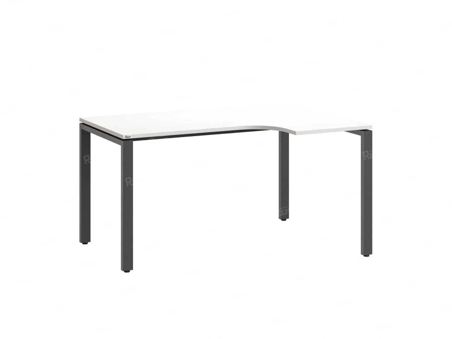 Стол угловой, П-опора, правый 1600x900/1200x750, RM052-16x9-12 Белый/Серый