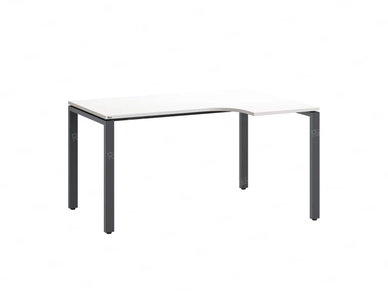 Стол угловой, П-опора, правый 1600x900/1200x750, RM052-16x9-12 Белый/Серый