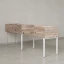 Бенч-система в 1 ряд, 2 рабочих места 5 ЛДСП экранов 2400x600x750 RM167-2-24x6 Дуб Маувелла/Белый