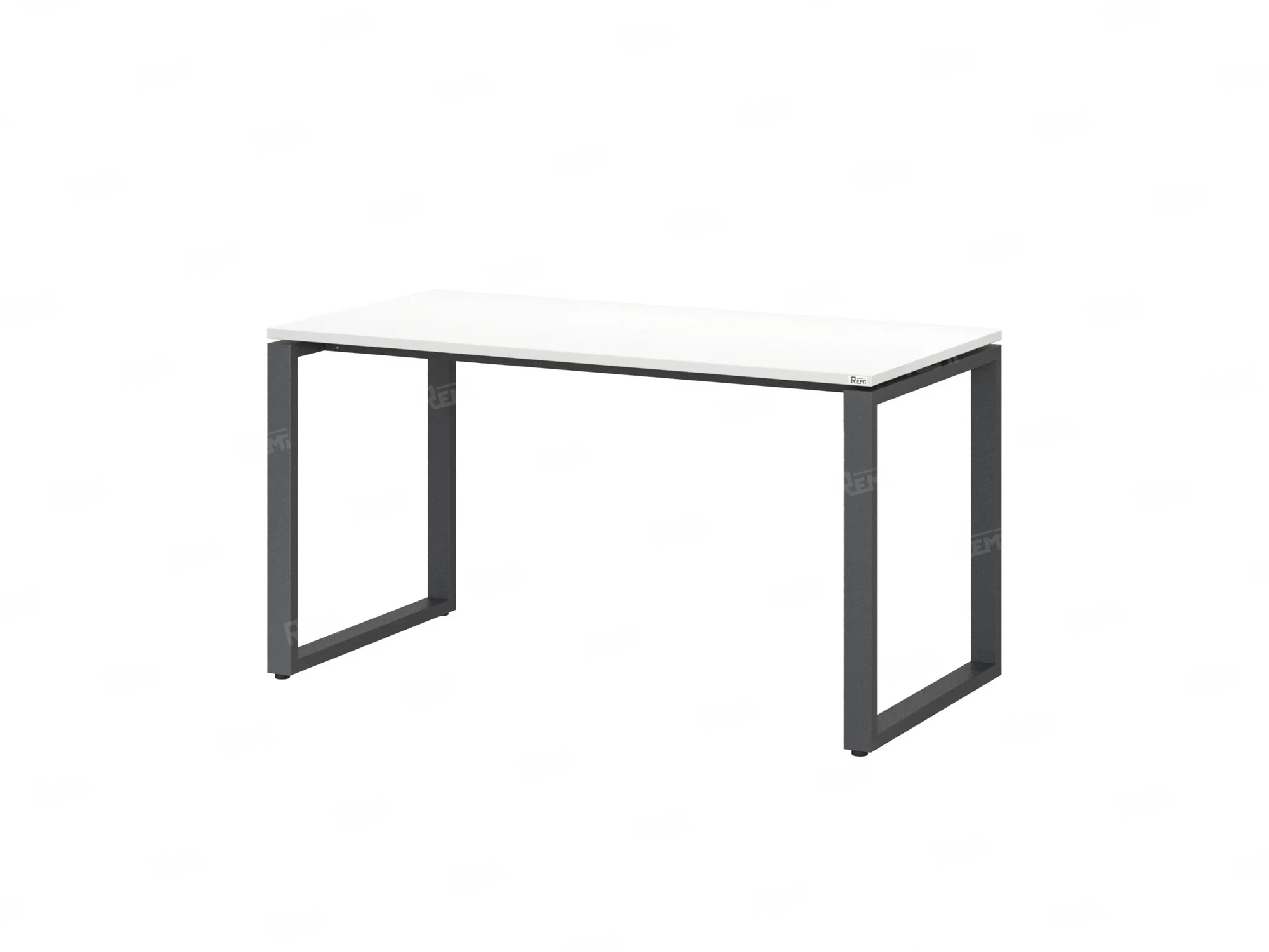 Стол прямой на O-образных опорах 1400x700x750 RM002-14x7 Белый/Серый