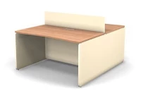 Двусторонний бенч RAC012 эргономичный на 2 места, с экраном, без заглушек 160x160x73,5см Акация Шеффилд/Кашемир, Серия Аккорд / Accord. Серия Аккорд / Accord. Серия Аккорд / Accord