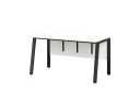 Стол прямой, Л-опора, экран ЛДСП,парящая стол-ца 1000x700x750 RM009-10x7 Белый/Черный