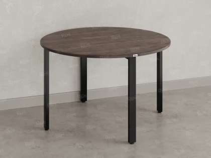 Круглый стол на П-образных опорах 1500x1500x750 RM186-15x15 Дуб Апрельский шоколад/Черный