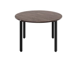 Круглый стол на П-образных опорах 1500x1500x750 RM186-15x15 Дуб Апрельский шоколад/Черный