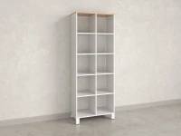 Стеллаж, 10 ячеек 750х370х1980 RM142-75x37 Вяз Швейцарский светлый/Белый